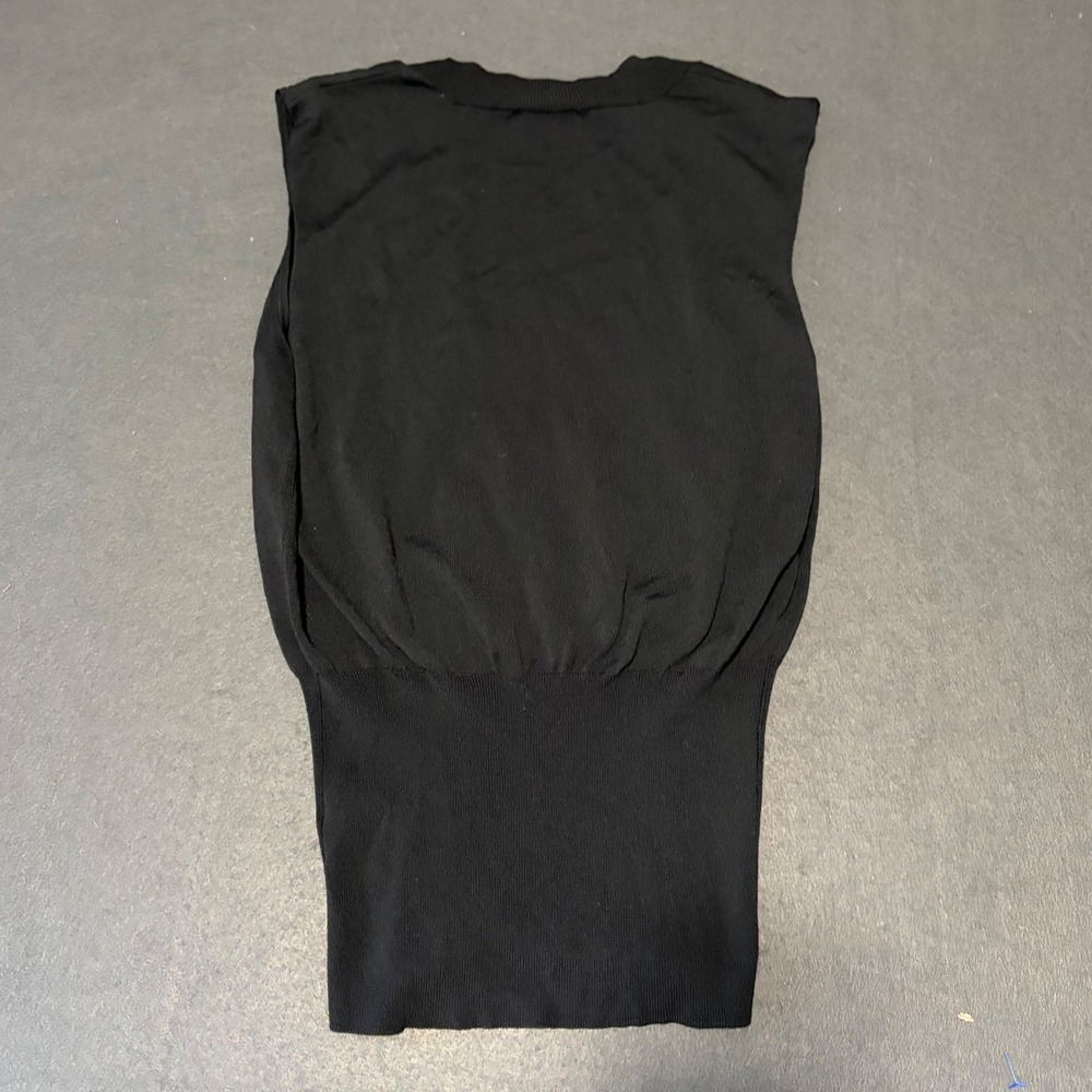 Y2K The Limited Sleeveless Shell Vest Women L Black Whimsigoth Core Fall Light - Picture 2 of 8